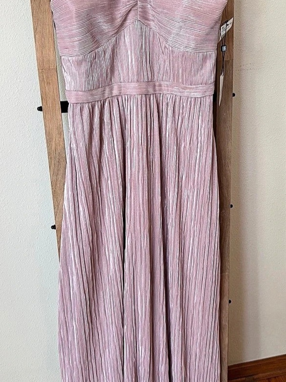 Laundry by Shelli Segal Pleated Maxi Dress in Pink Size Large NWT - Picture 2 of 7